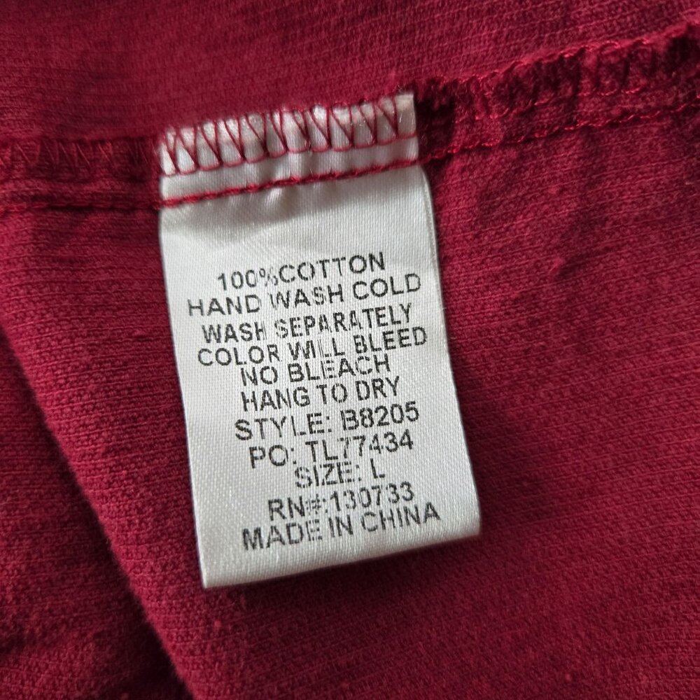 Umgee Tiered Dress Lrg Red Corduroy Boho Peasant Western Relaxed Fit Mini Shift - Picture 13 of 14